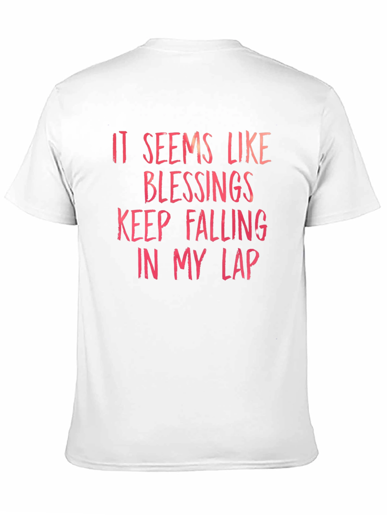 Blessings Falling T-Shirt - Black Crew Neck