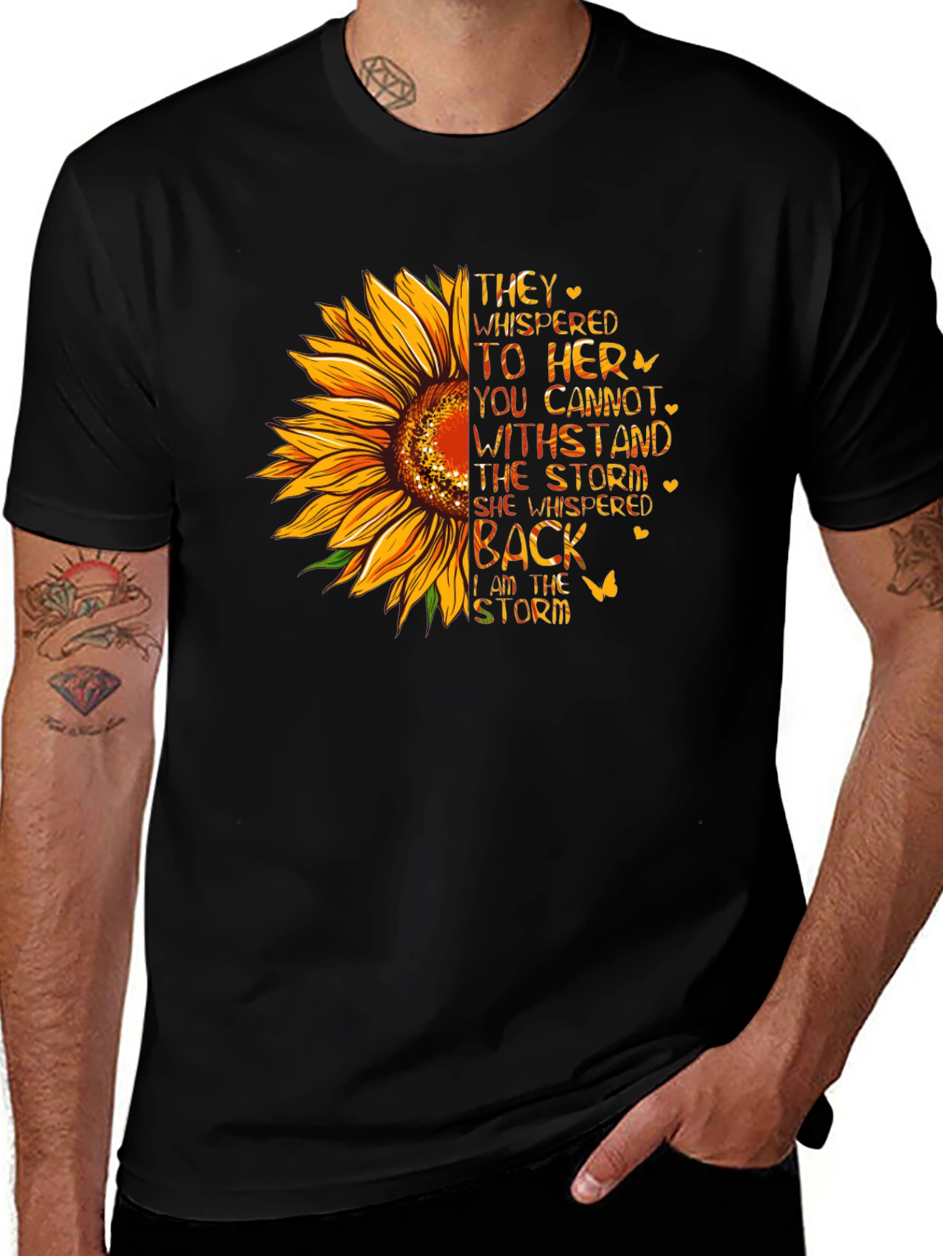 Sunflower Storm T-Shirt - Inspirational Womens Tee