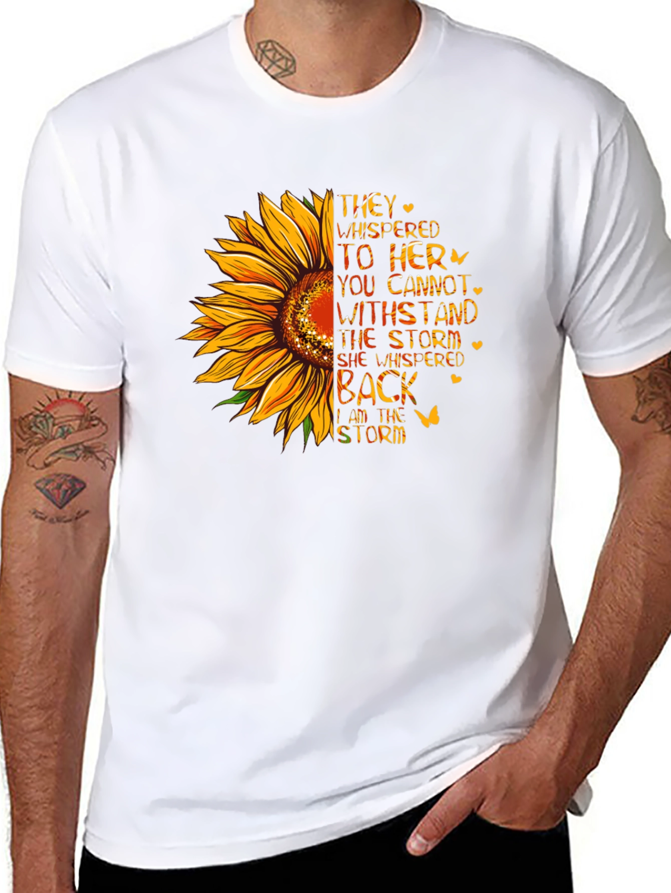 Sunflower Storm T-Shirt - Inspirational Womens Tee