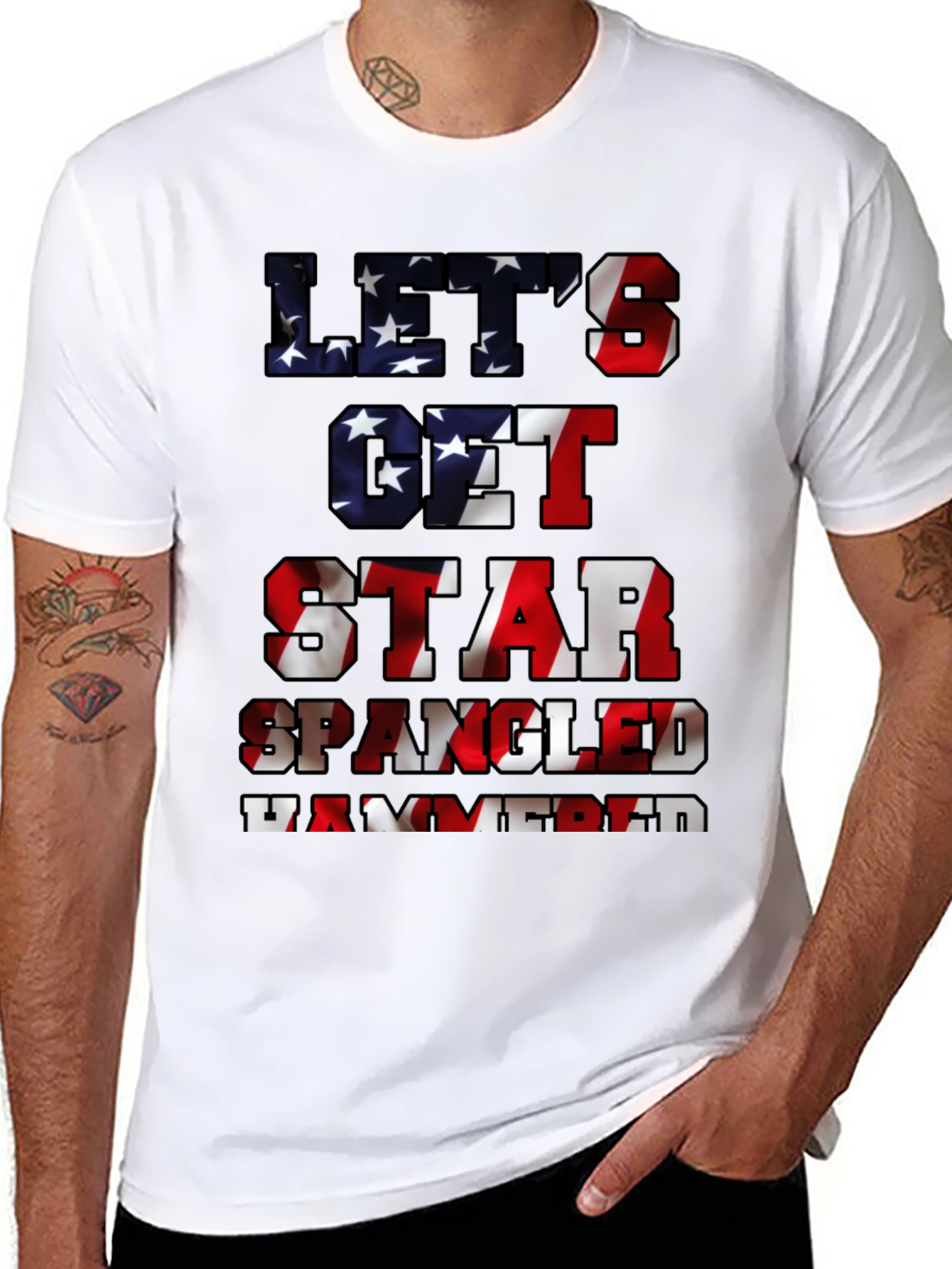 Lets Get Star Spangled Hammered Tee