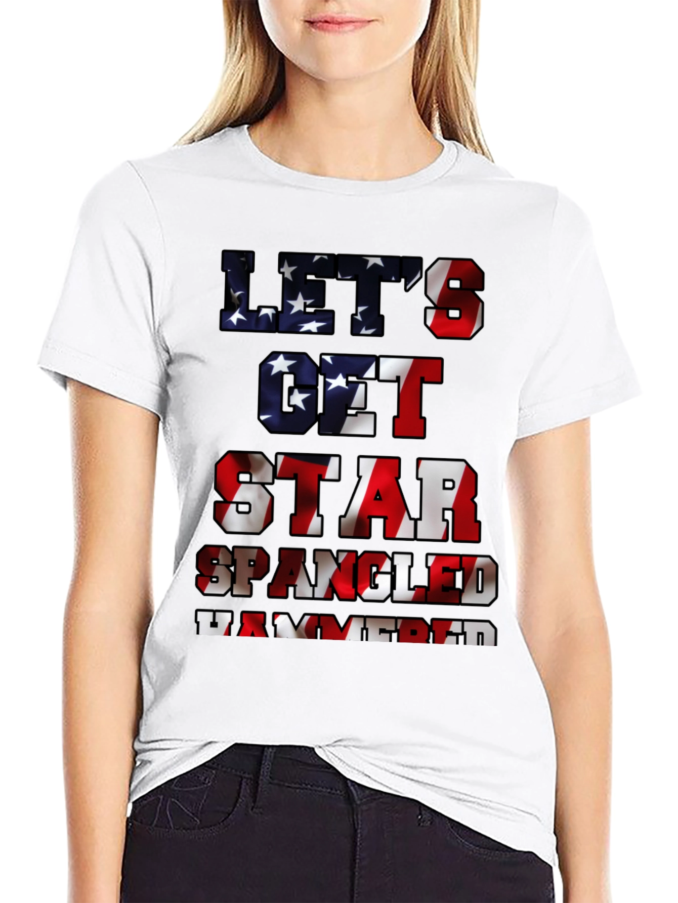 Lets Get Star Spangled Hammered Tee