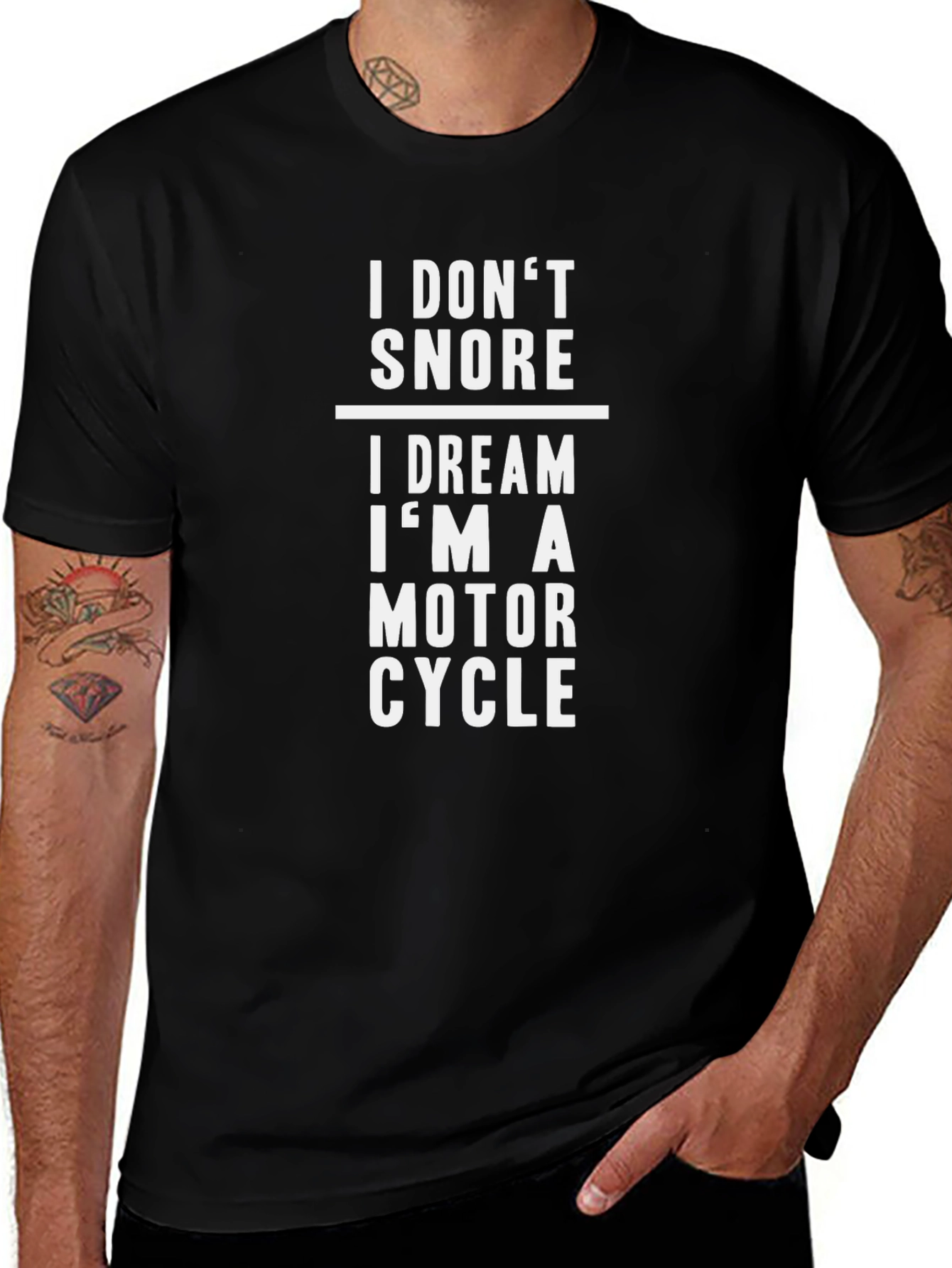 I Dream Im a Motorcycle Funny Graphic T-Shirt