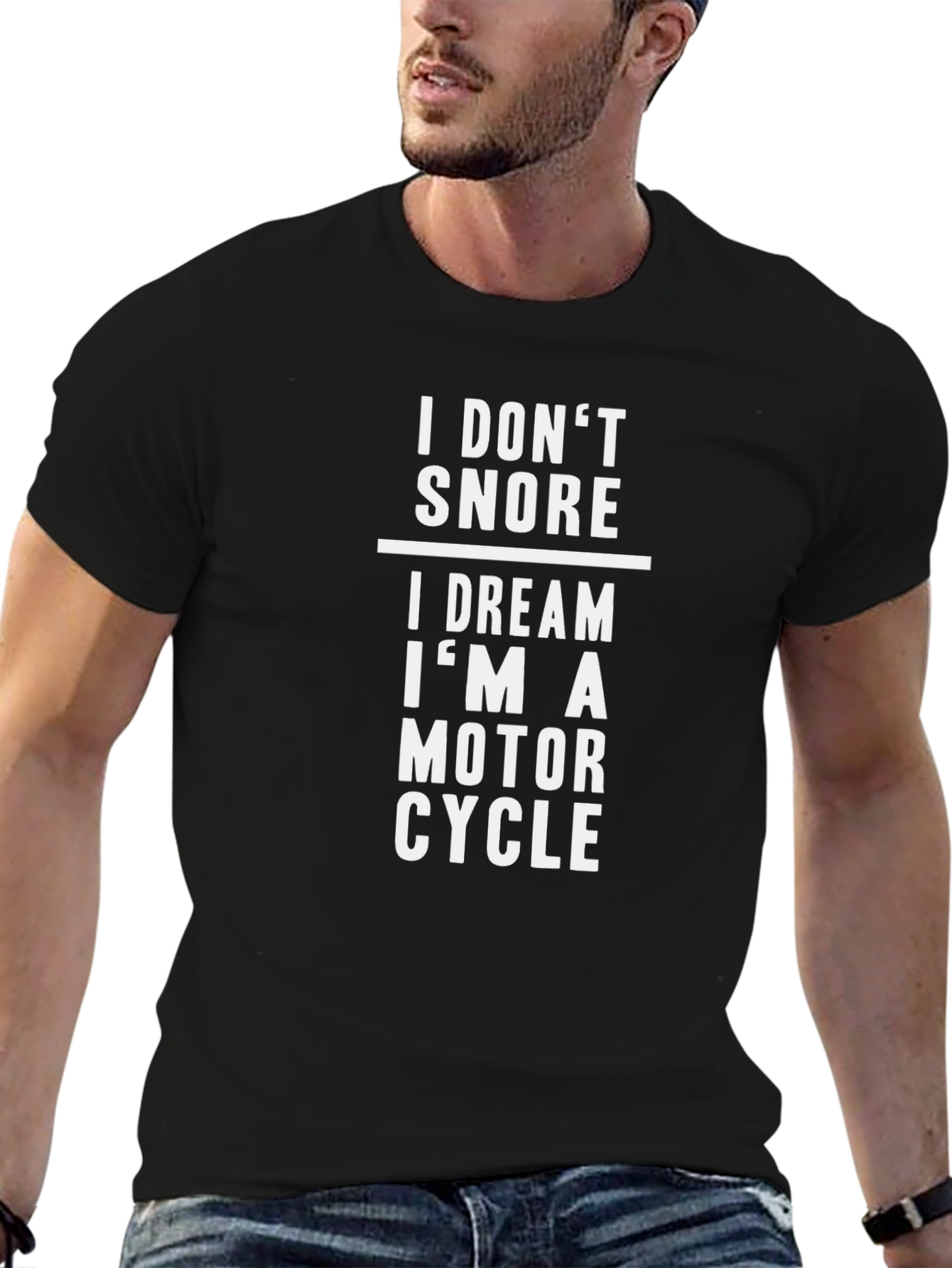 I Dream Im a Motorcycle Funny Graphic T-Shirt