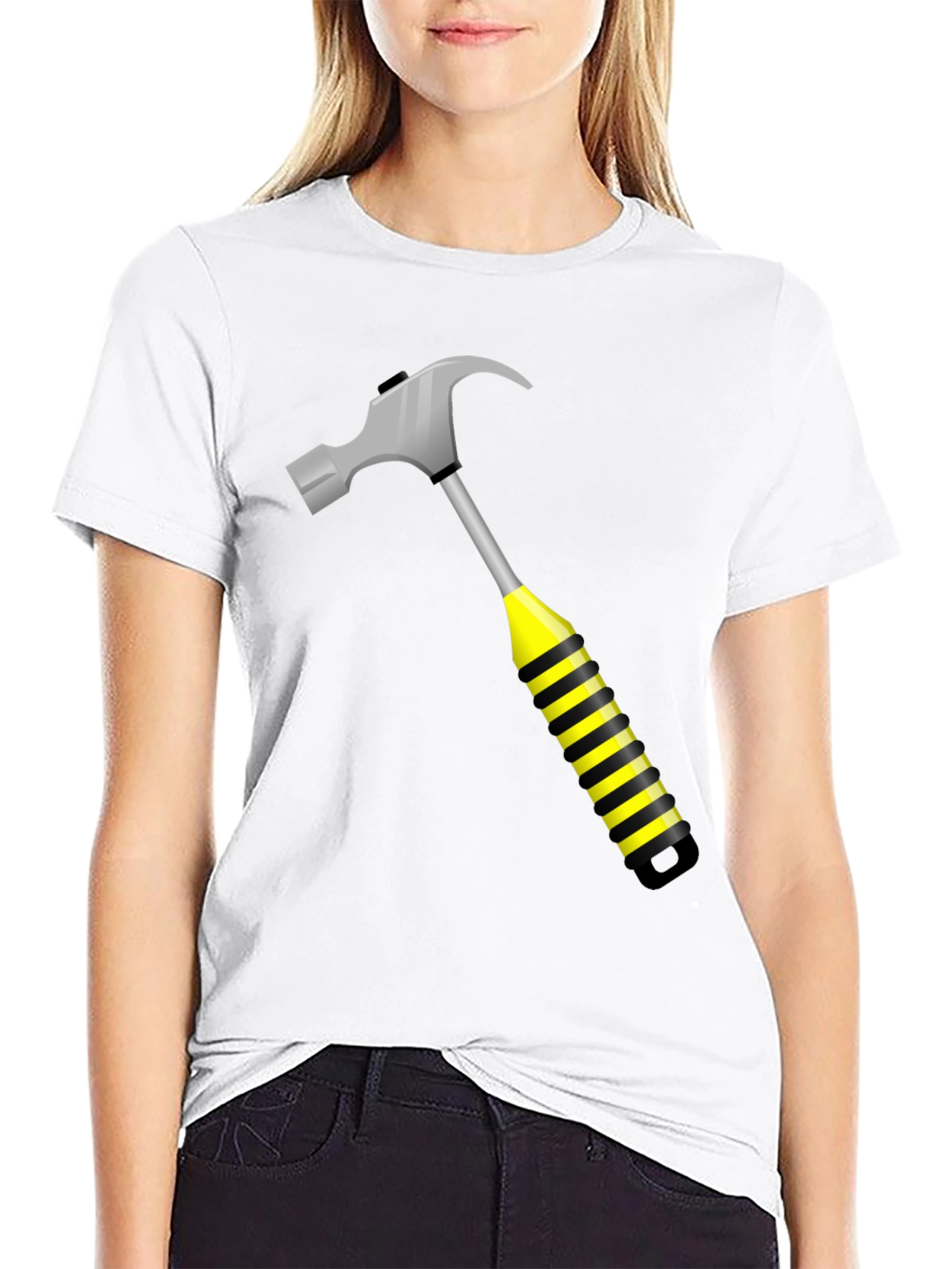 Hammer Time Graphic Tee - Black Crew Neck
