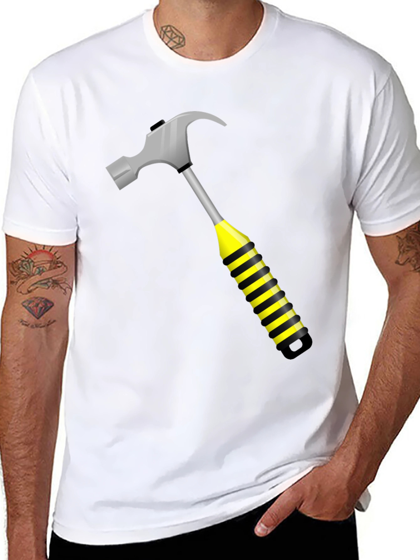 Hammer Time Graphic Tee - Black Crew Neck