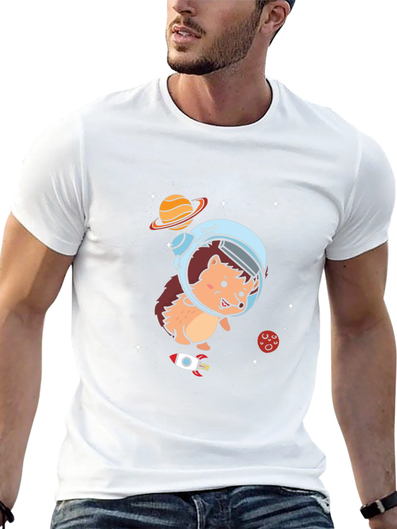 Astronaut Hedgehog T-Shirt - Space Adventure