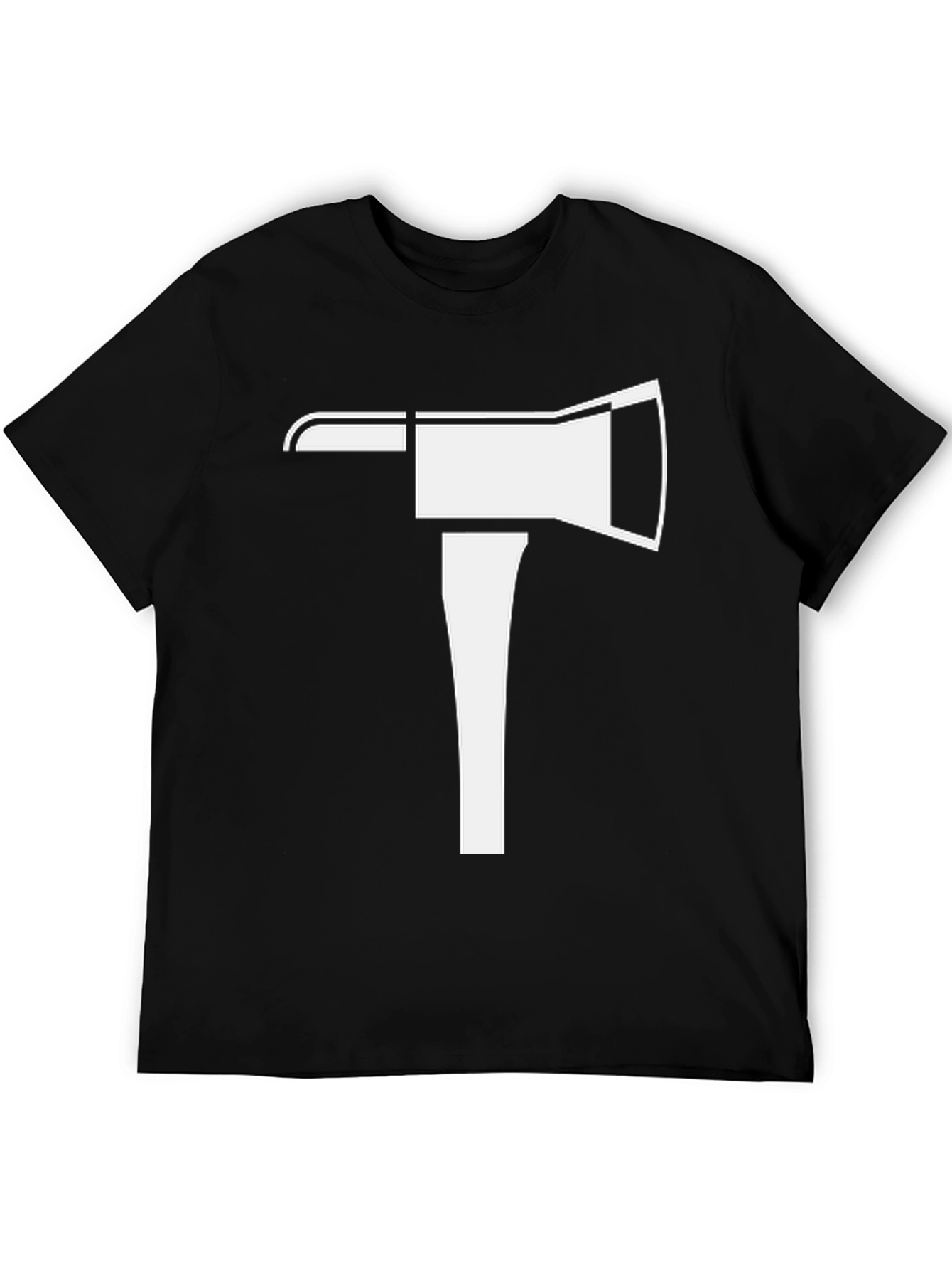 Axe Graphic Tee - Black Cotton Casual Shirt