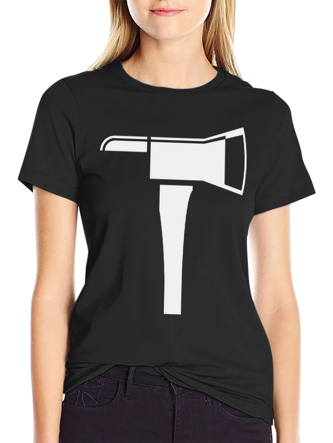 Axe Graphic Tee - Black Cotton Casual Shirt