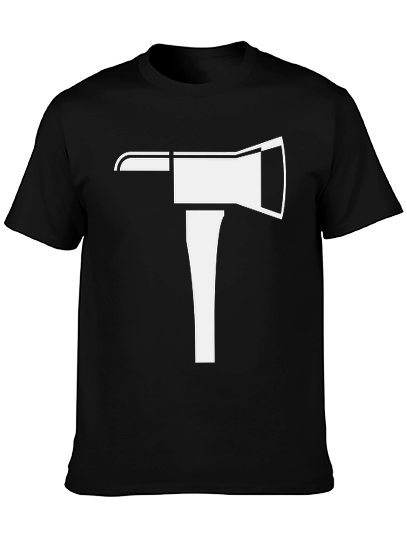 Axe Graphic Tee - Black Cotton Casual Shirt