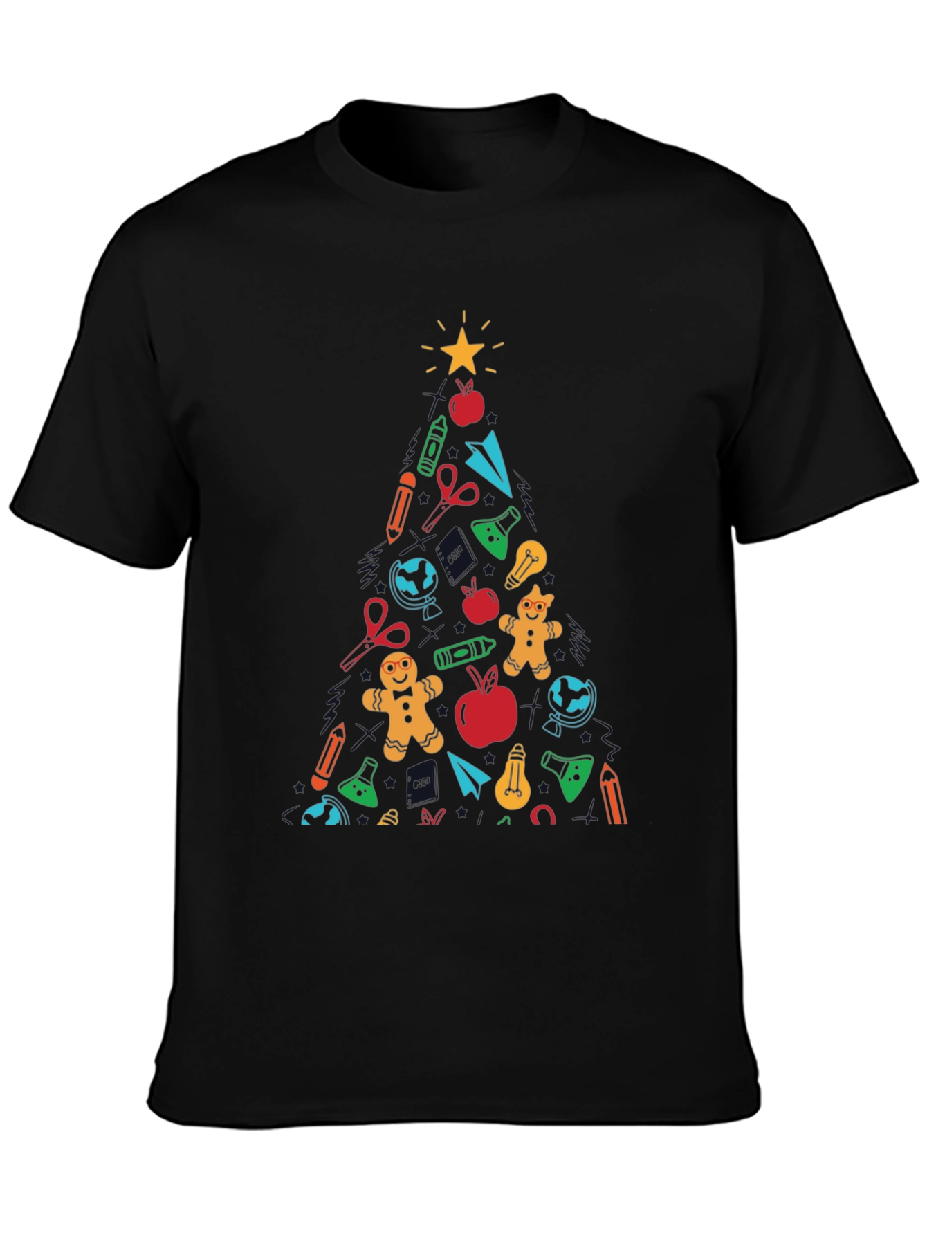 Festive Teacher Christmas Tree Graphic Tee
