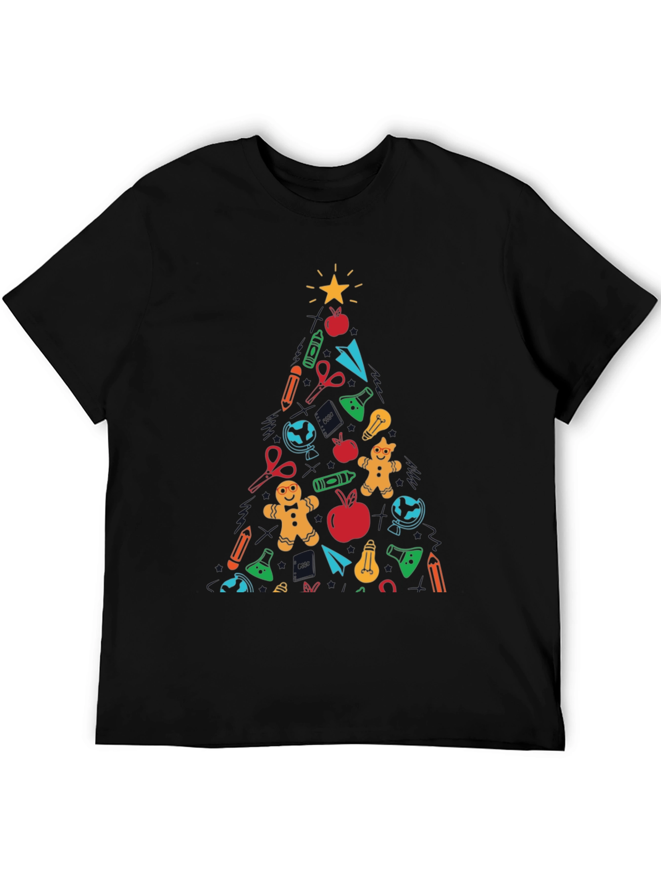 Festive Teacher Christmas Tree Graphic Tee