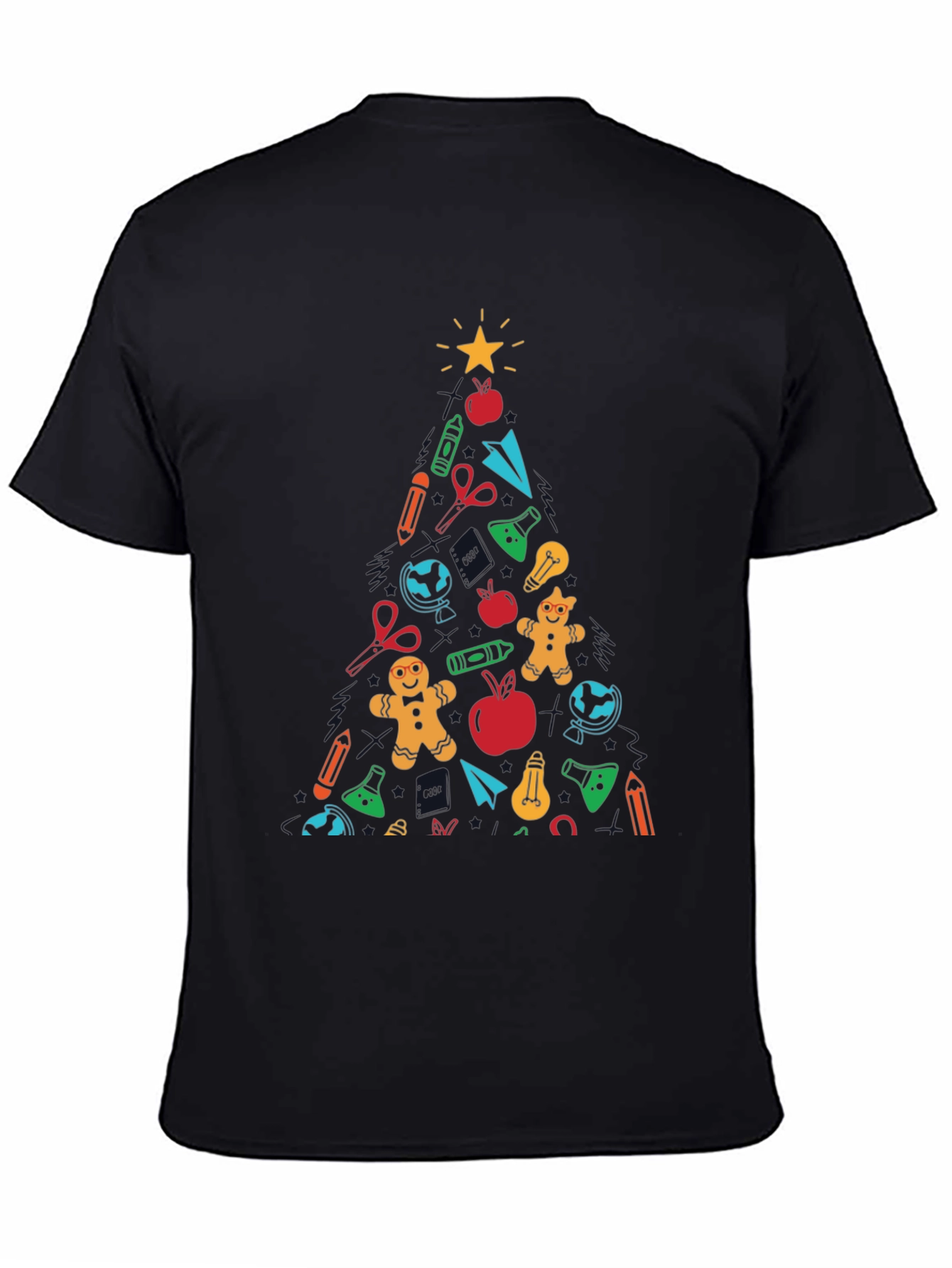 Festive Teacher Christmas Tree Graphic Tee