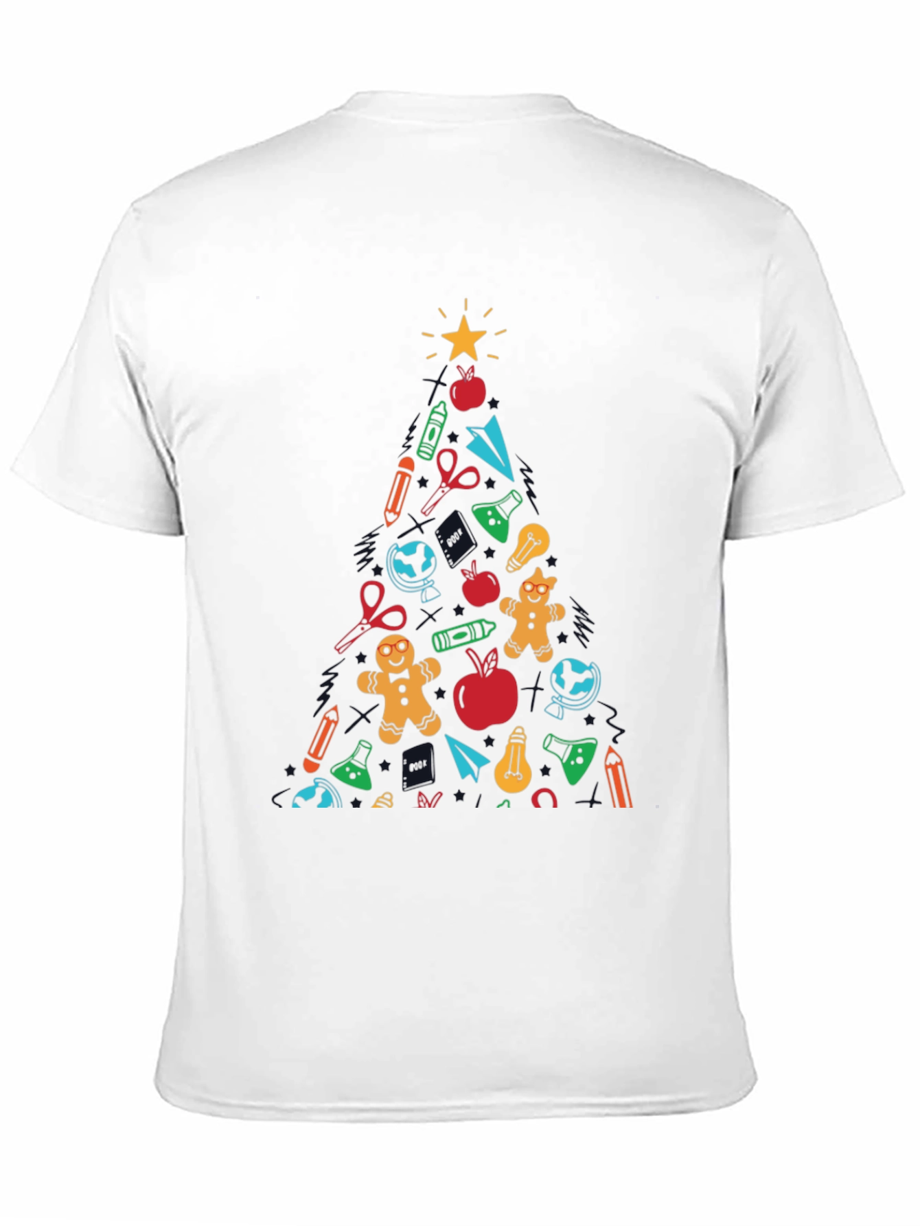 Festive Teacher Christmas Tree Graphic Tee