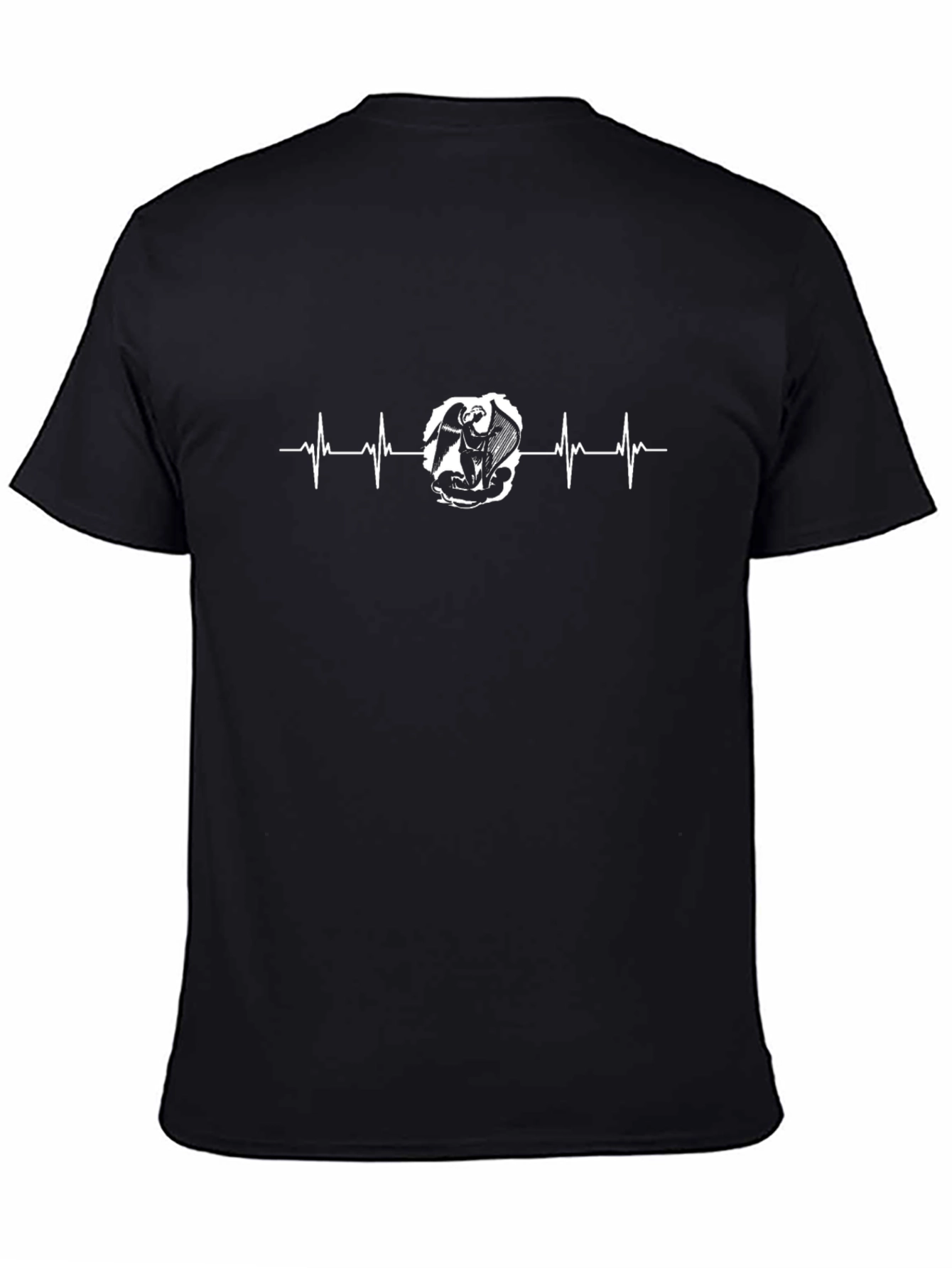 Griffin Heartbeat Black T-Shirt - Unique Design