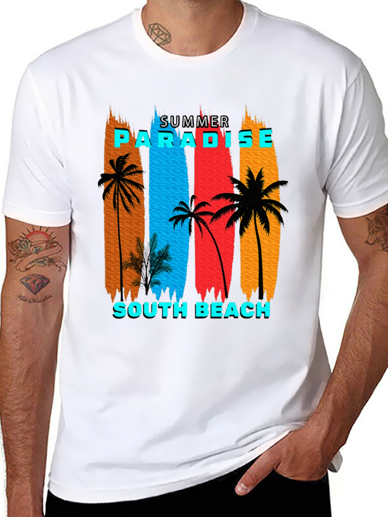 Summer Paradise South Beach Graphic T-Shirt
