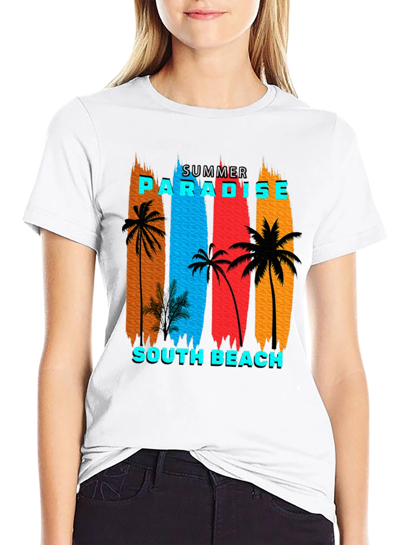 Summer Paradise South Beach Graphic T-Shirt
