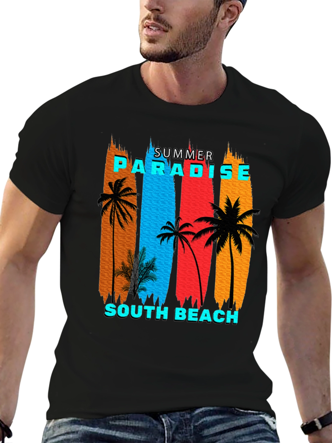 Summer Paradise South Beach Graphic T-Shirt