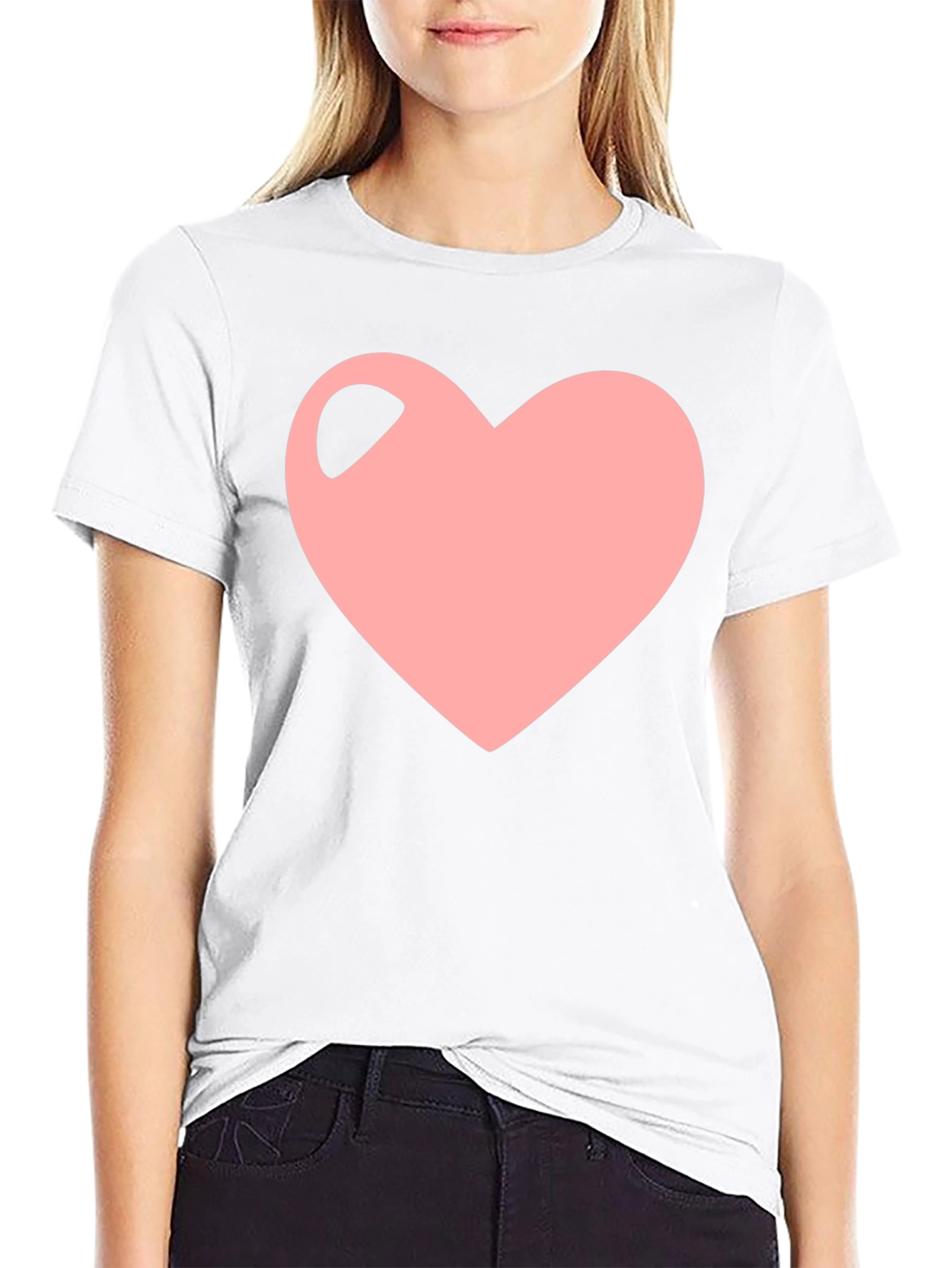 Heart Graphic Black T-Shirt - Trendy Casual Wear