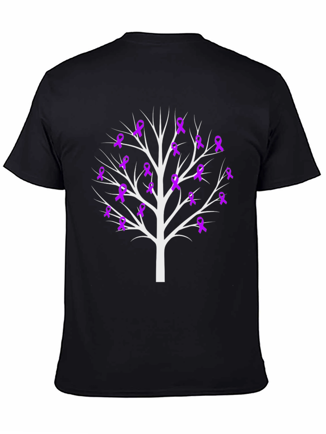 Awareness Ribbon Tree Black Tee