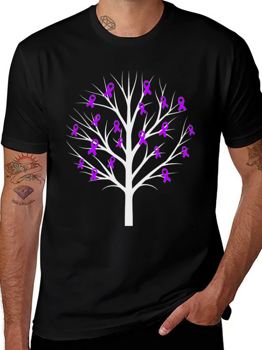 Awareness Ribbon Tree Black Tee