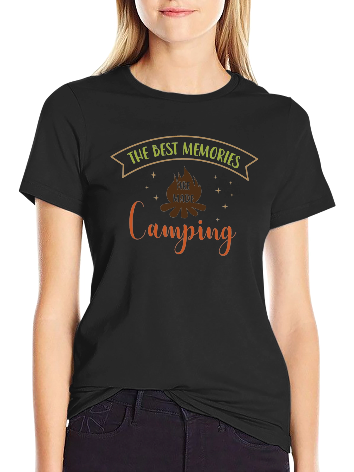 Camping Memories Graphic Tee - Black