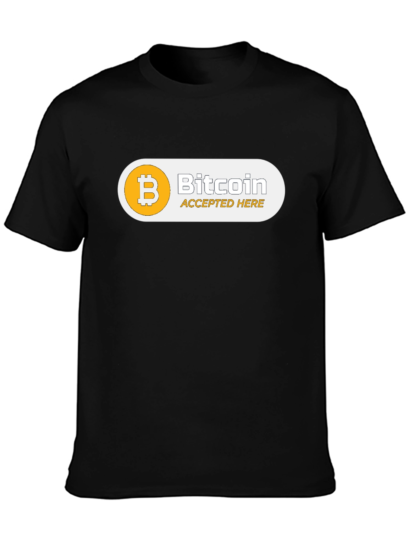 Bitcoin Accepted Here Black T-Shirt