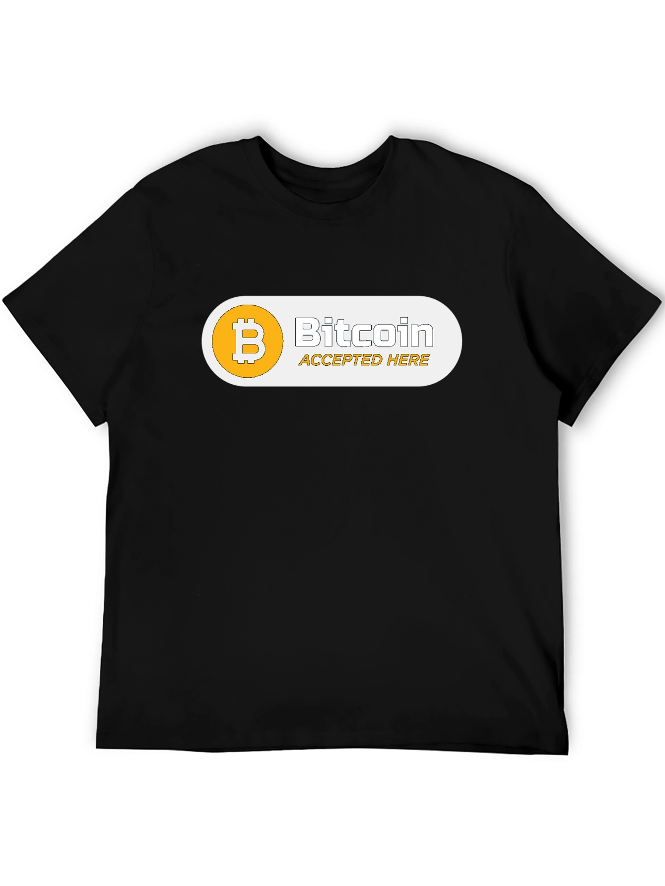 Bitcoin Accepted Here Black T-Shirt