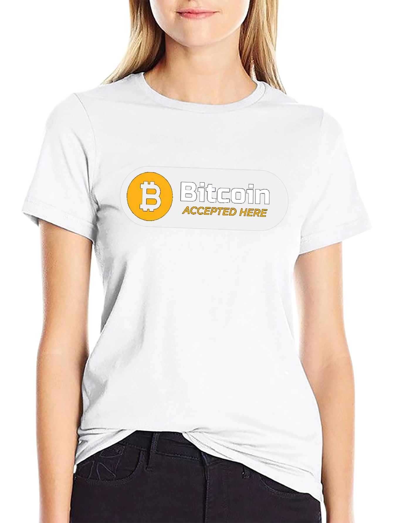 Bitcoin Accepted Here Black T-Shirt