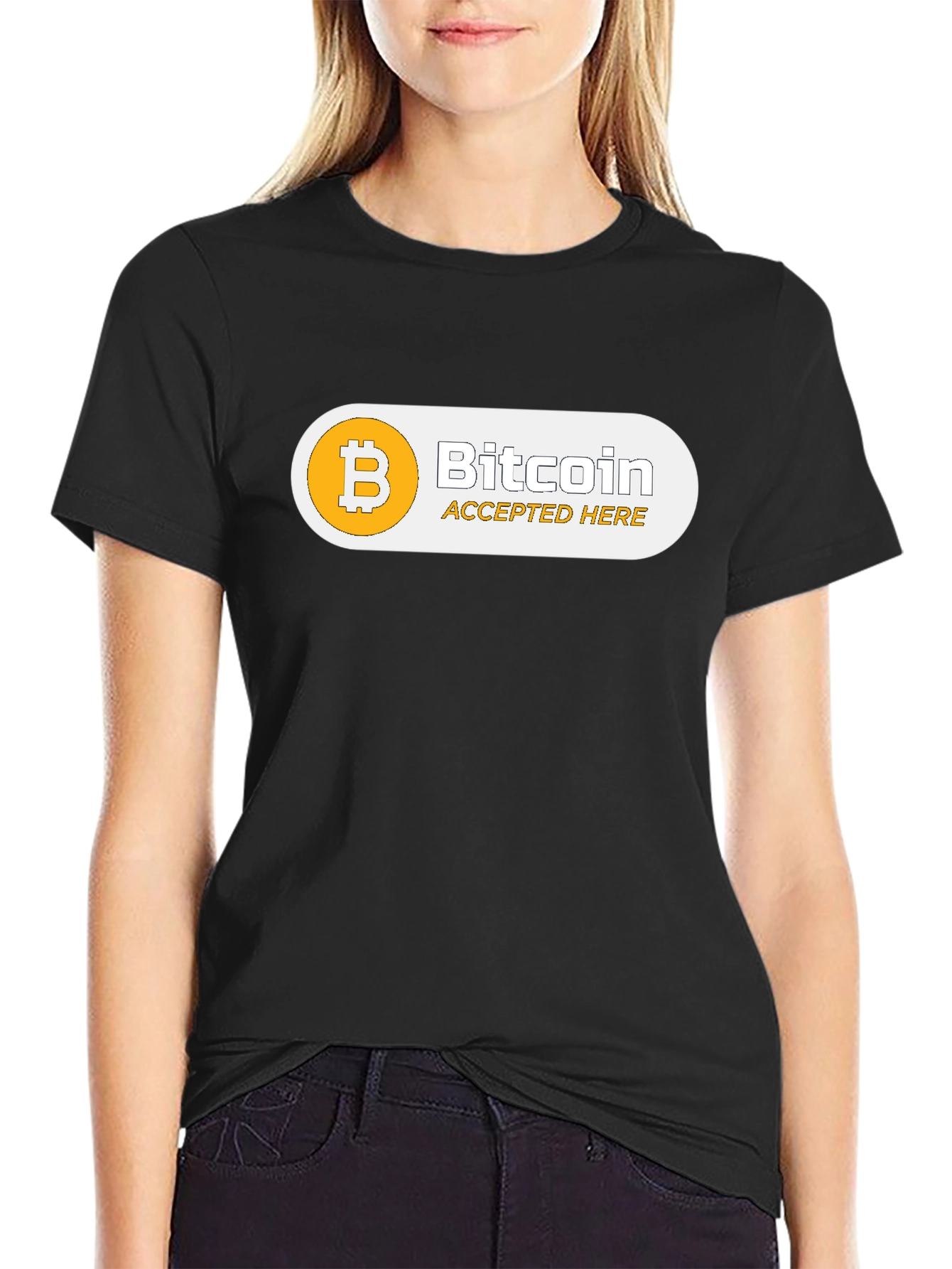 Bitcoin Accepted Here Black T-Shirt