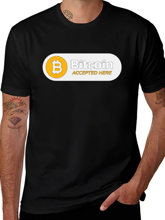 Bitcoin Accepted Here Black T-Shirt