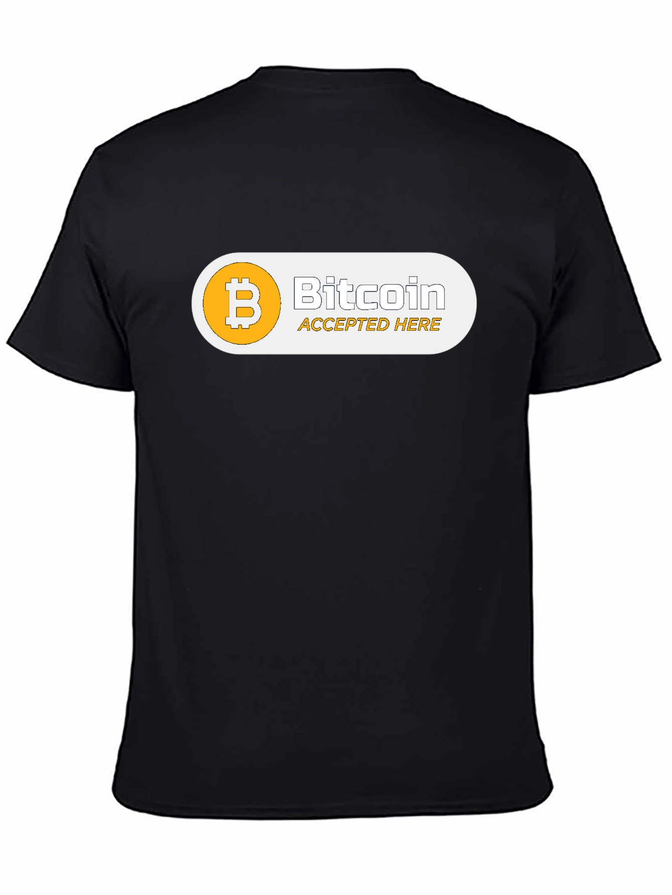 Bitcoin Accepted Here Black T-Shirt