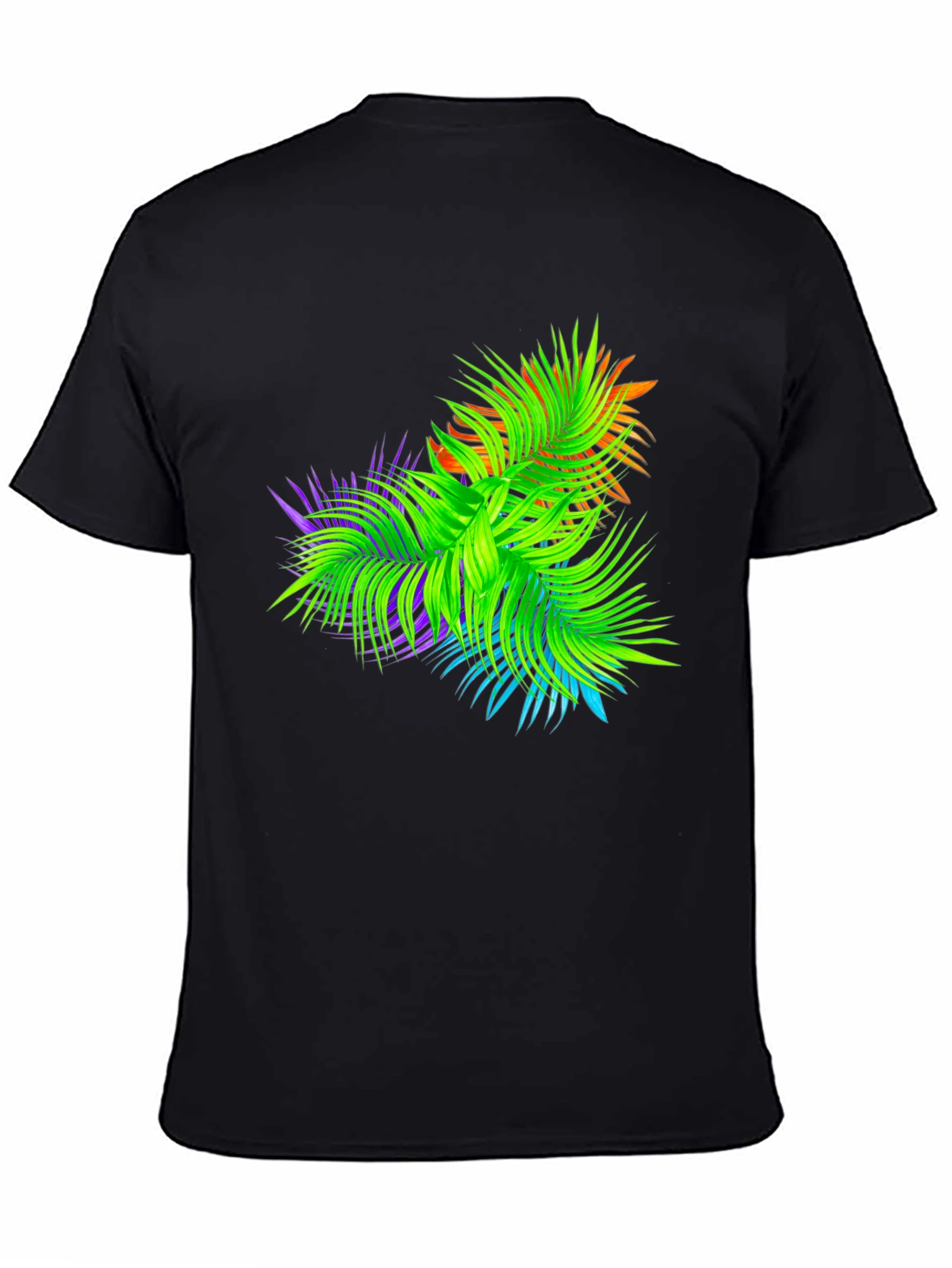 Tropical Palms Black Graphic T-Shirt