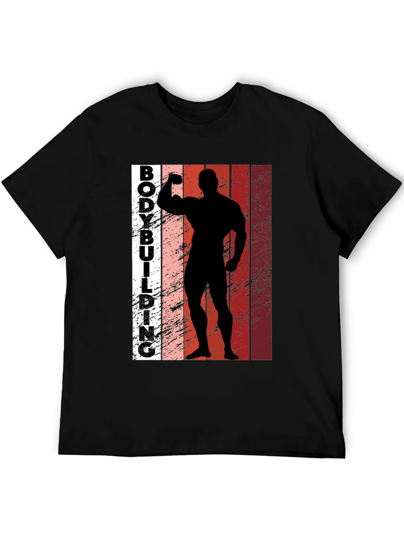Bodybuilding Silhouette Graphic Tee - Fitness Apparel