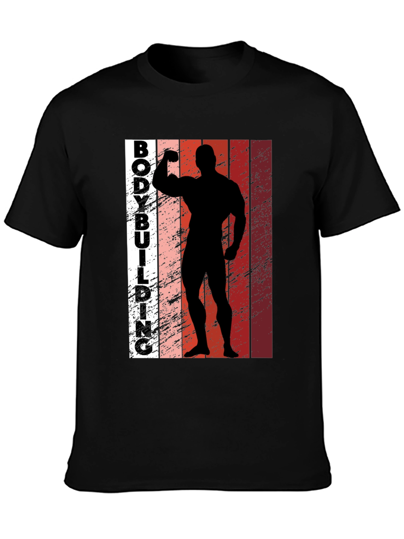 Bodybuilding Silhouette Graphic Tee - Fitness Apparel