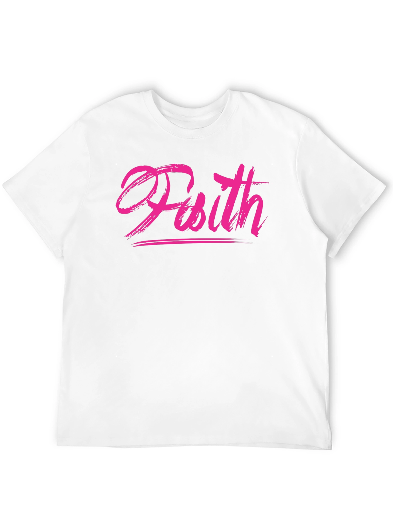 Faith Brush Script Black T-Shirt