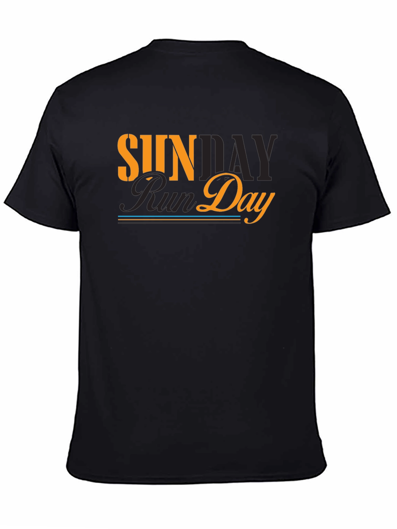 Sunday Run Day Graphic Tee - Black