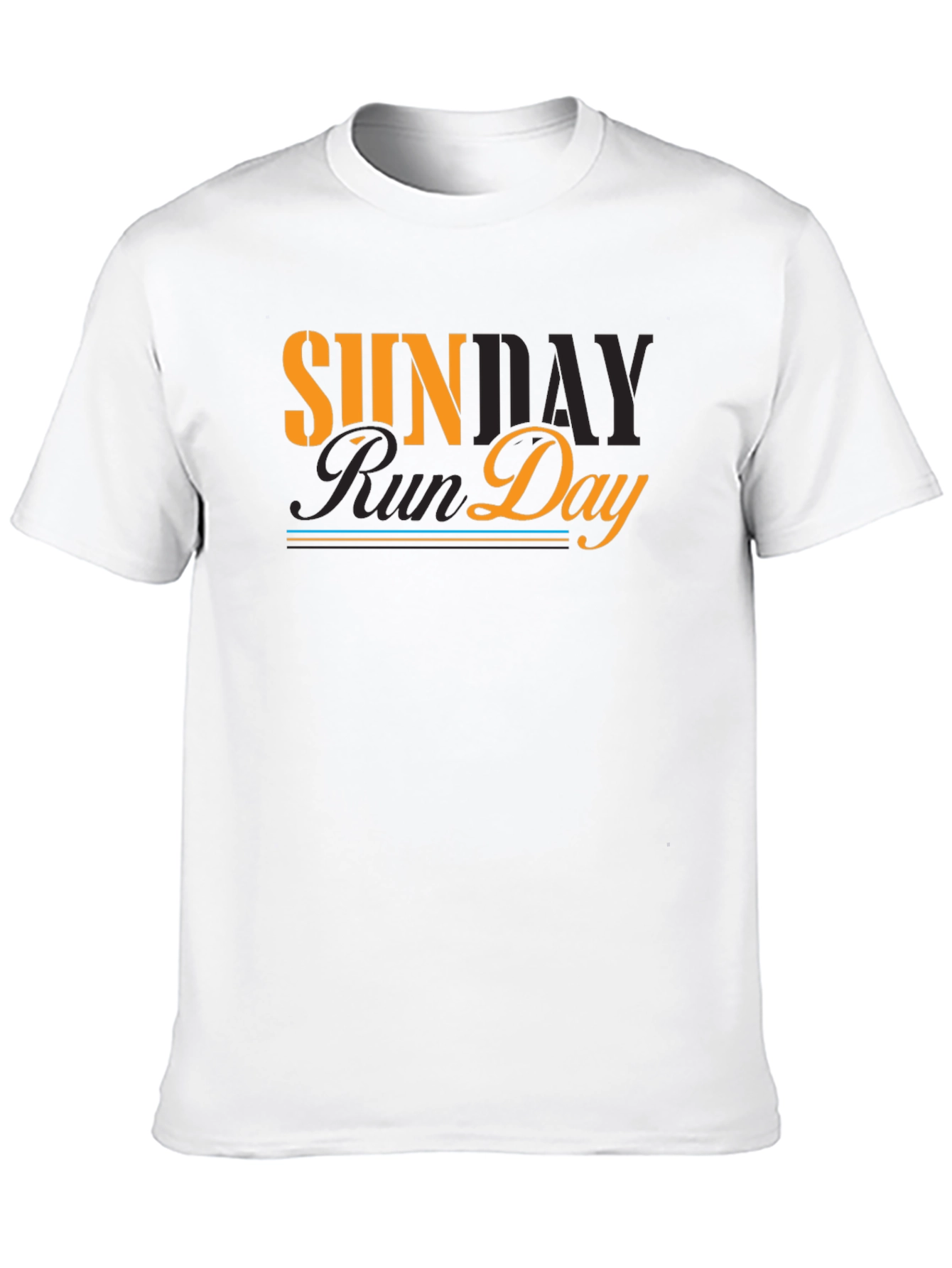 Sunday Run Day Graphic Tee - Black