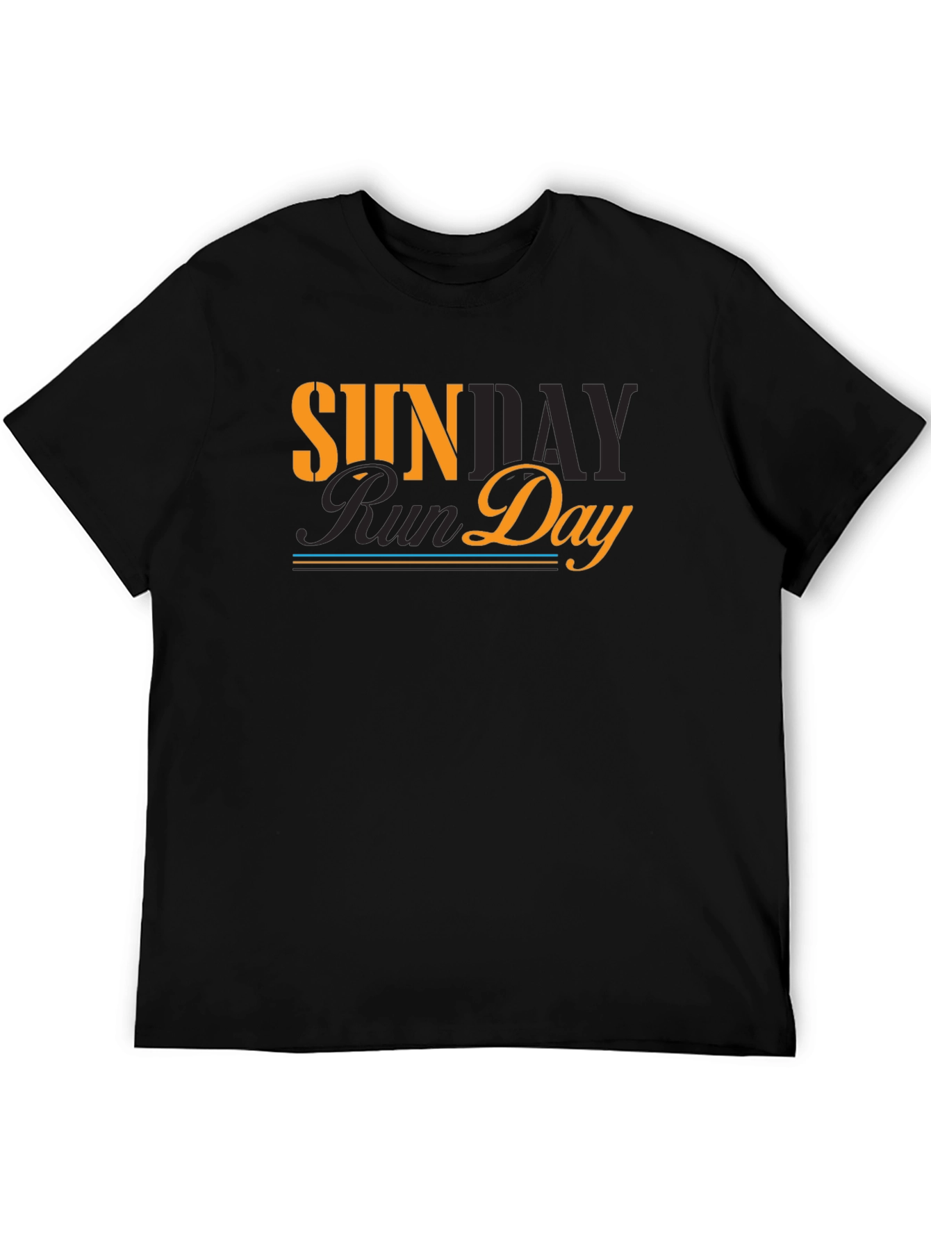 Sunday Run Day Graphic Tee - Black