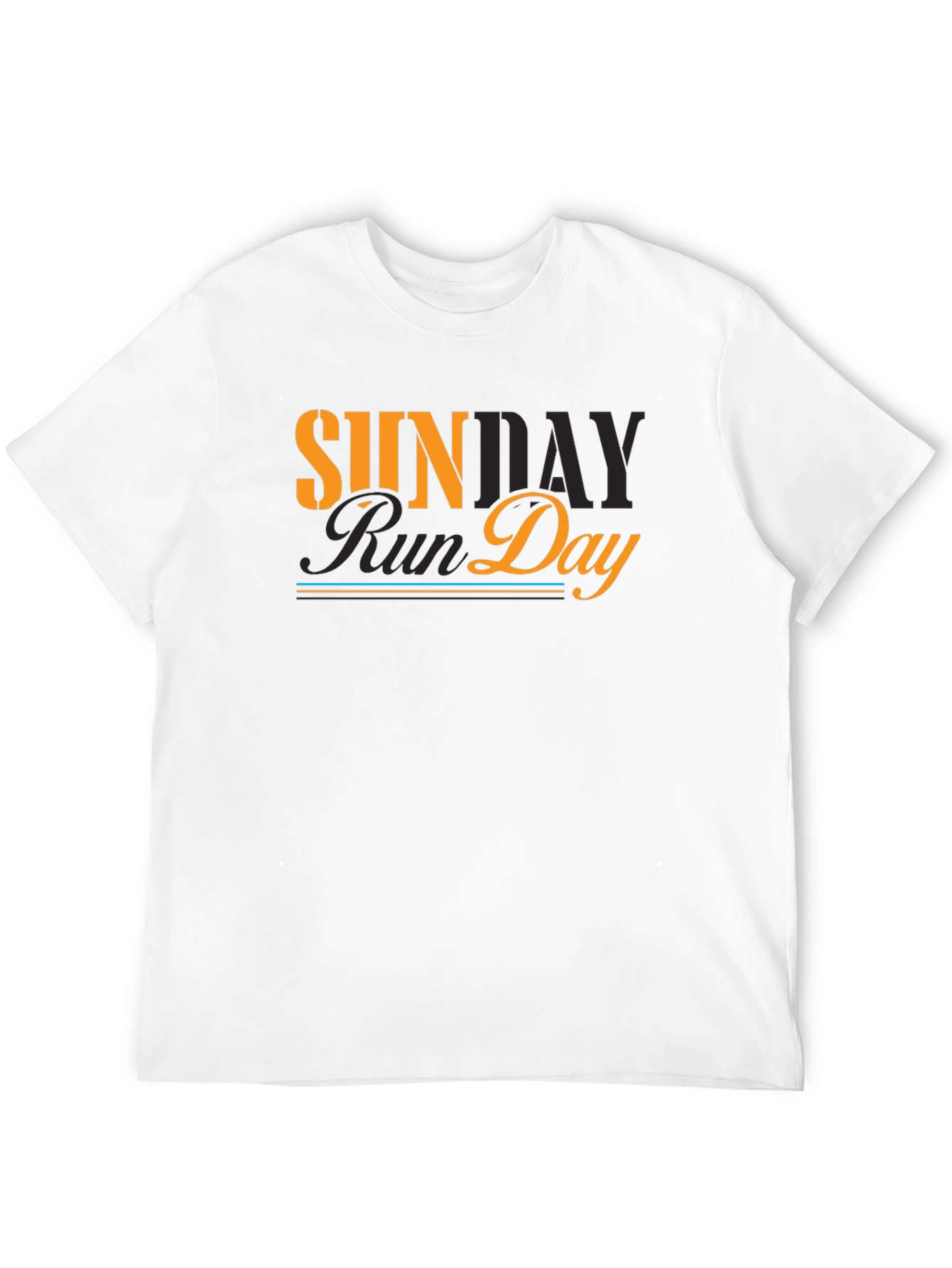 Sunday Run Day Graphic Tee - Black
