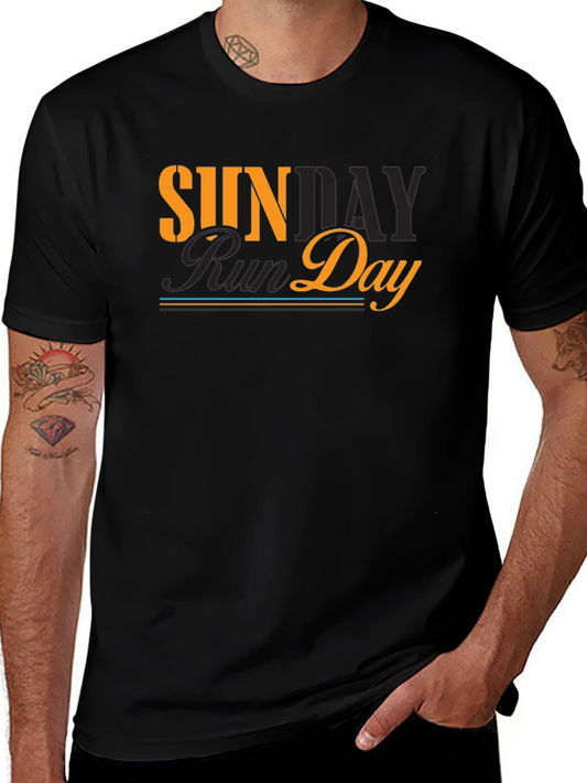 Sunday Run Day Graphic Tee - Black