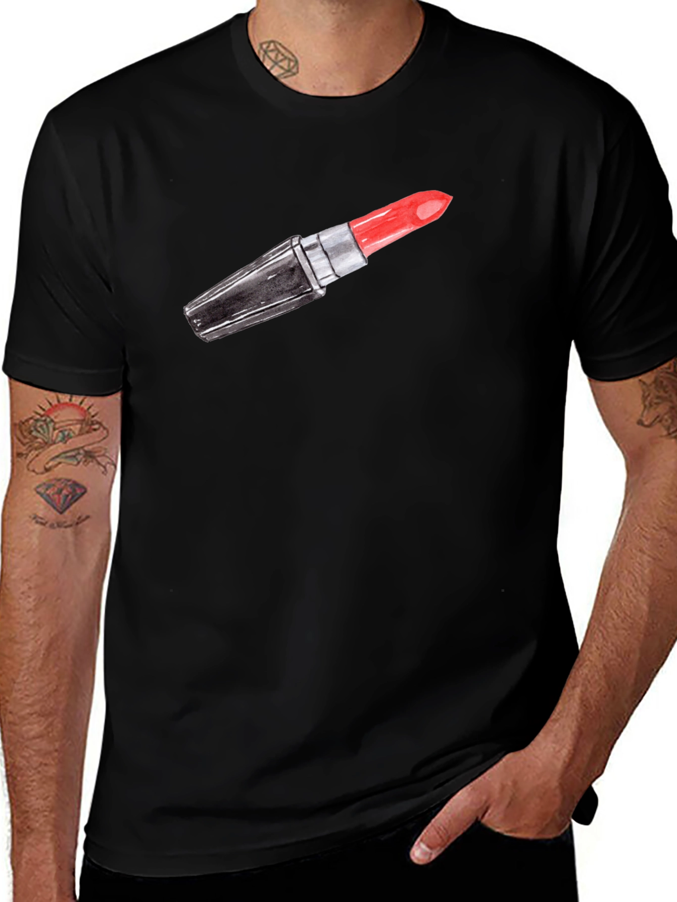 Lipstick Graphic Tee - Classic Black
