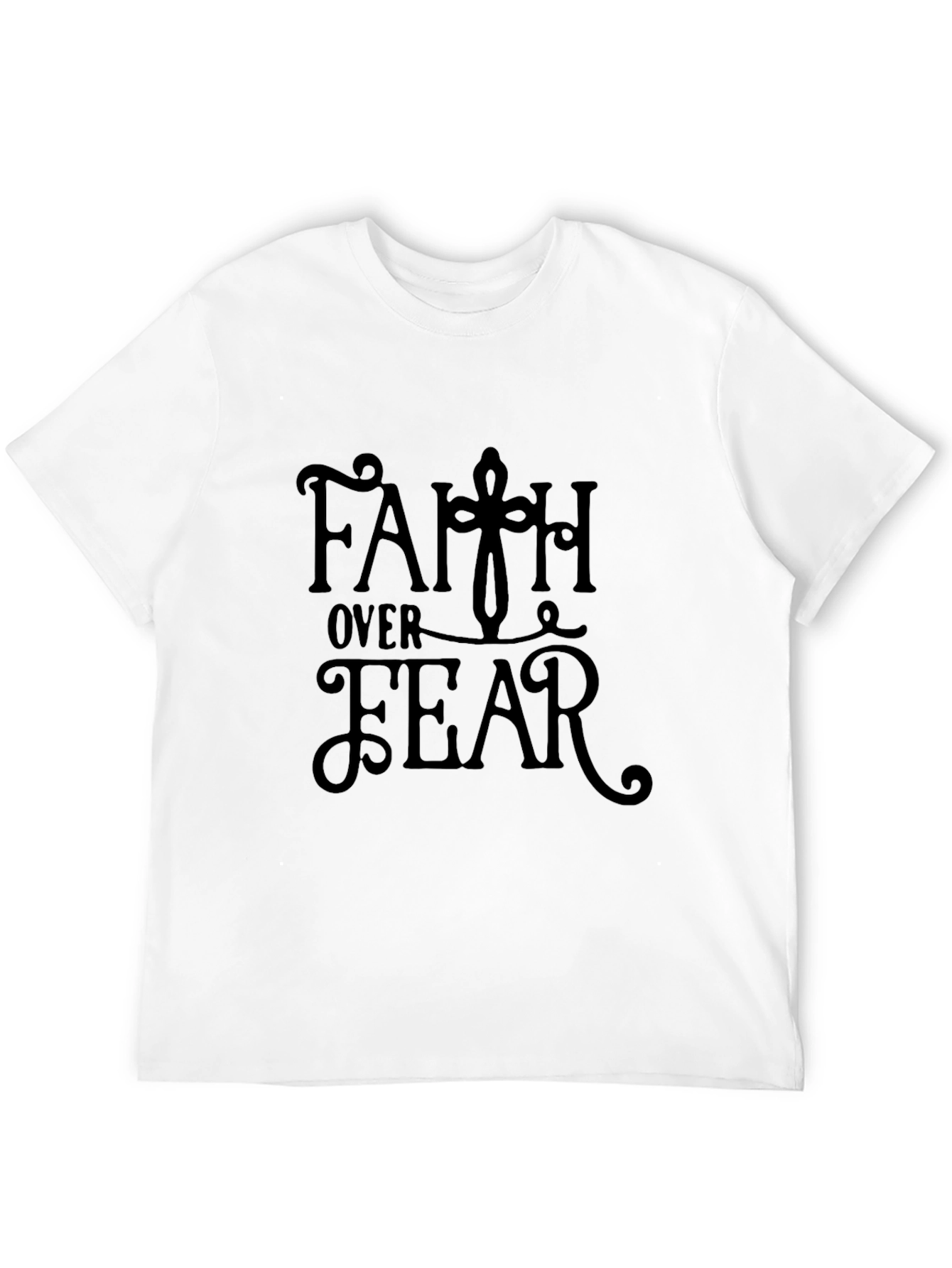Faith Over Fear Black Graphic Tee
