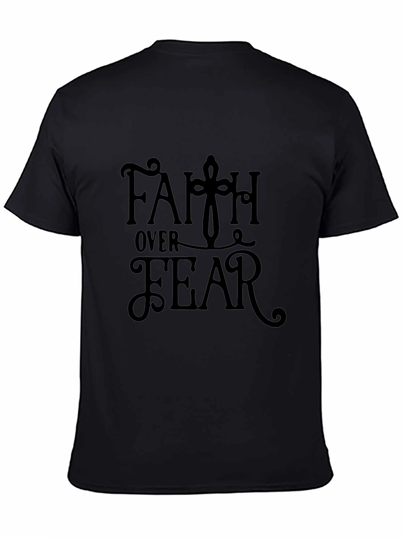 Faith Over Fear Black Graphic Tee