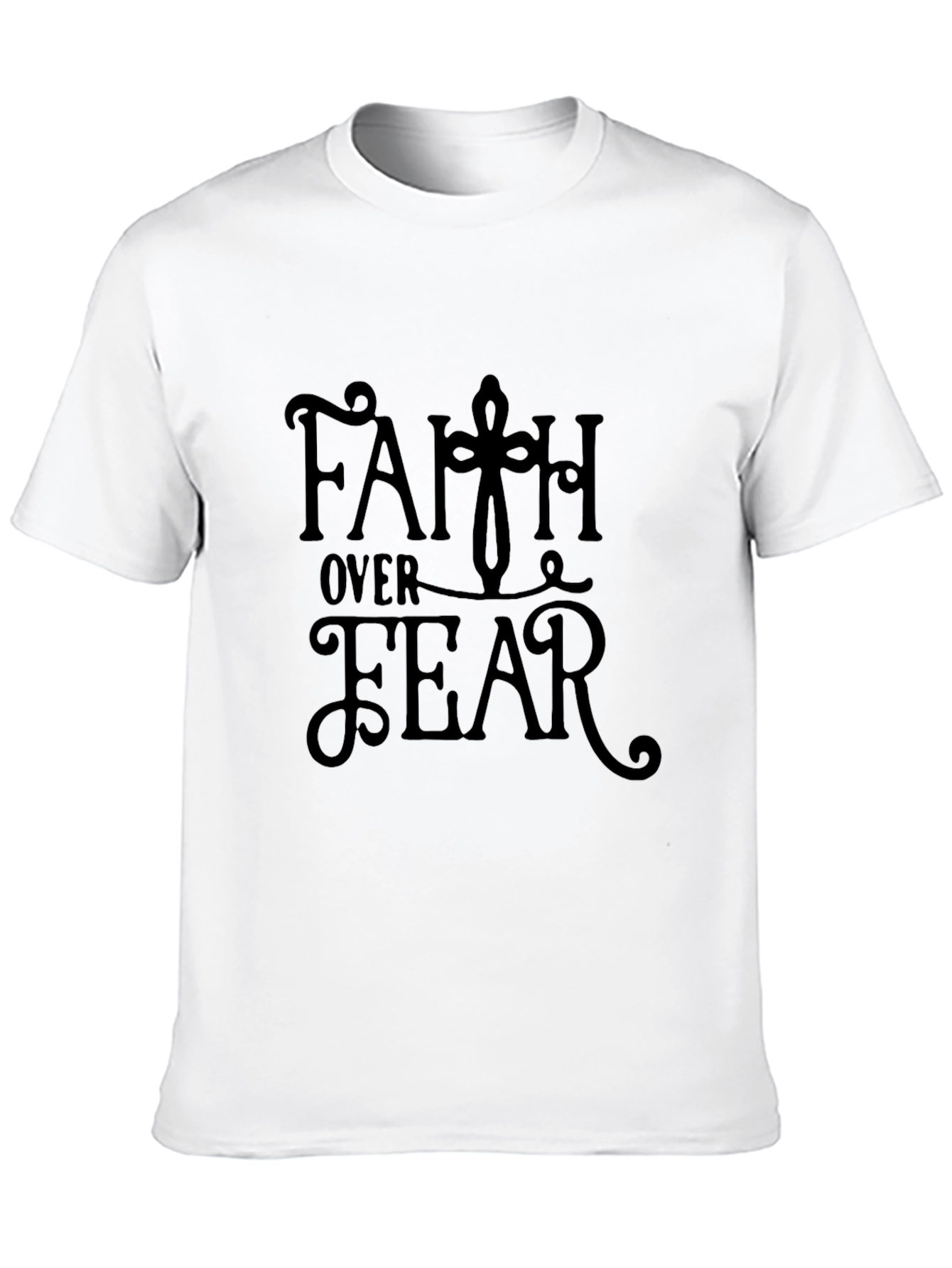 Faith Over Fear Black Graphic Tee