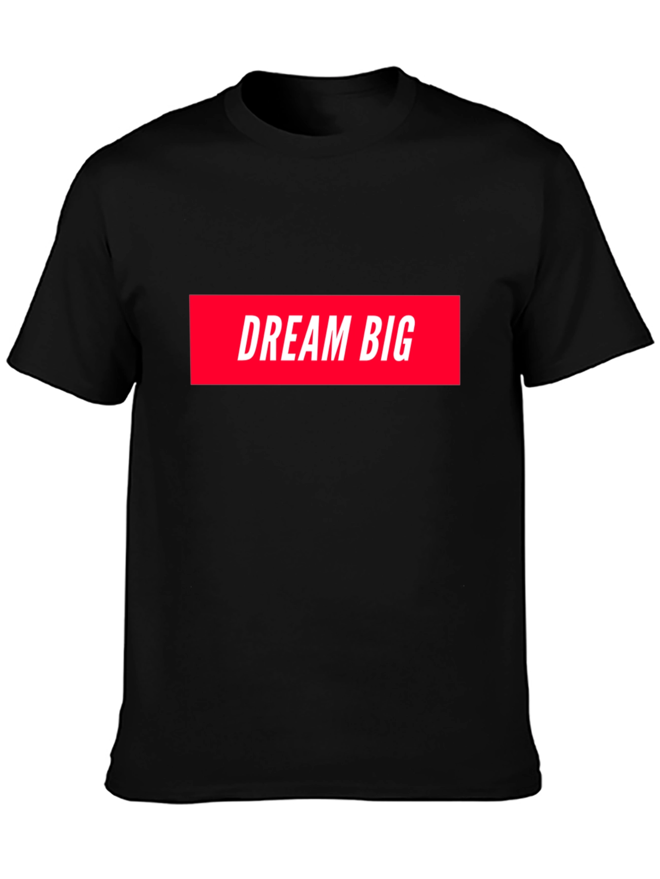 Dream Big Graphic Tee - Black Cotton T-Shirt
