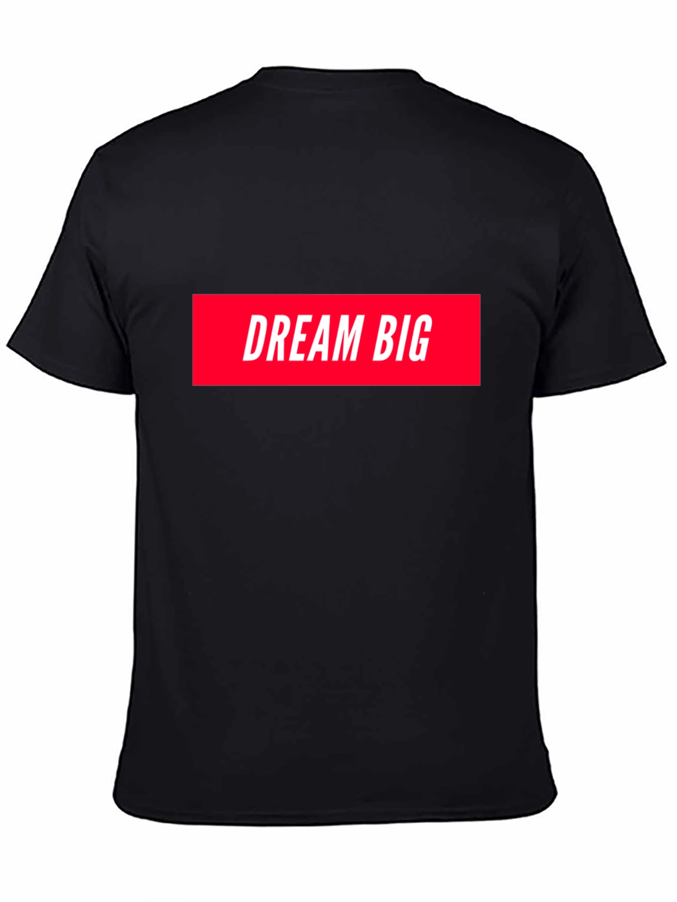Dream Big Graphic Tee - Black Cotton T-Shirt