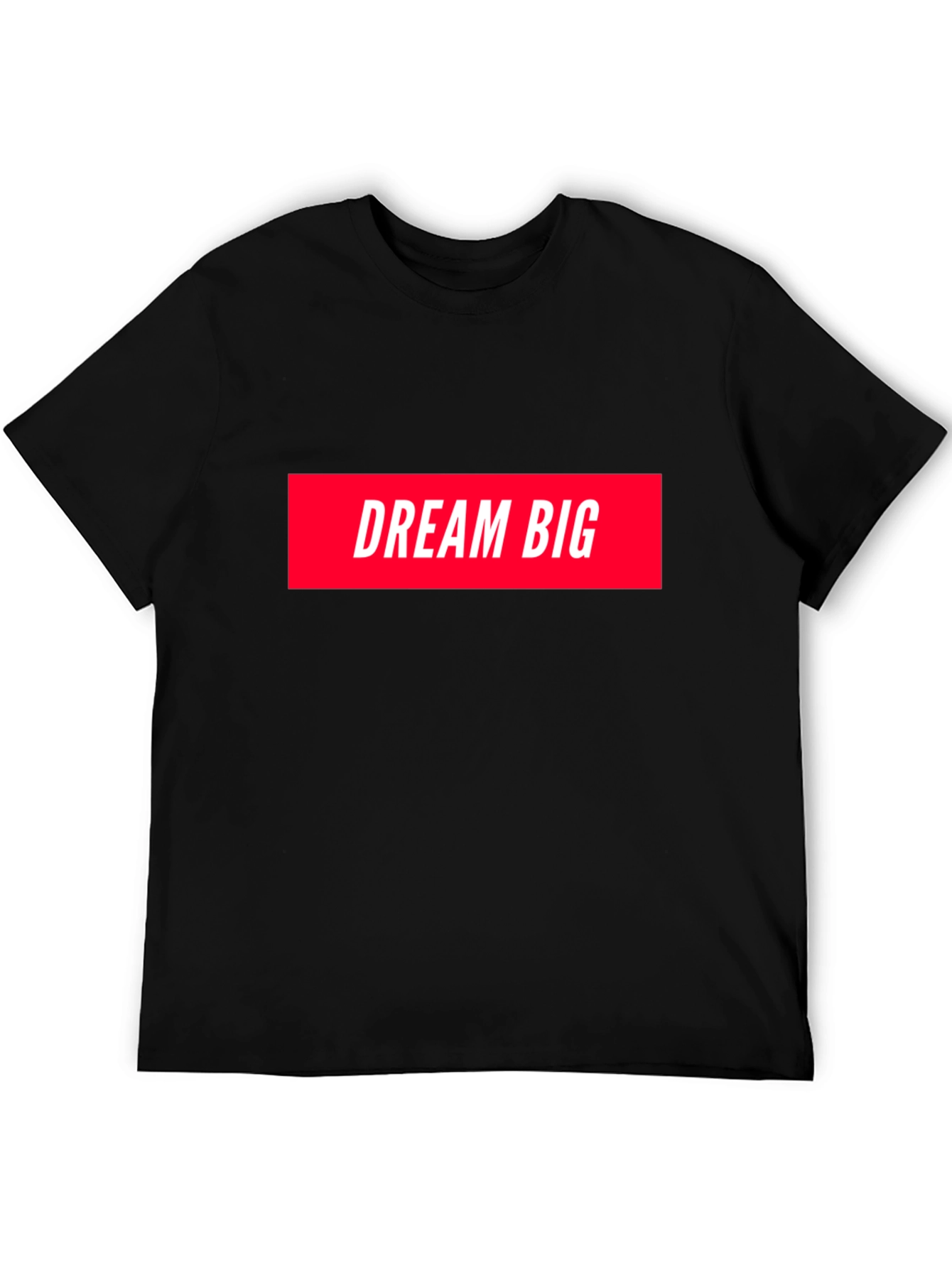Dream Big Graphic Tee - Black Cotton T-Shirt