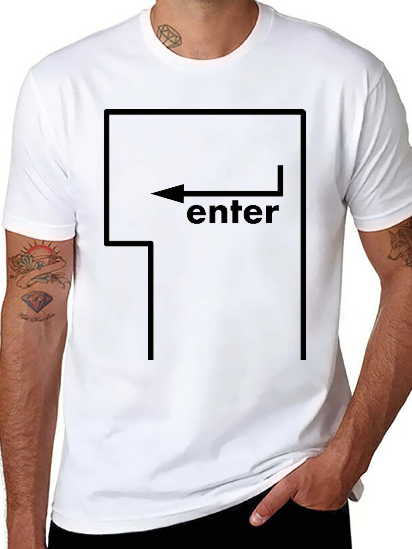 Enter Key T-Shirt - Geeky Graphic Tee