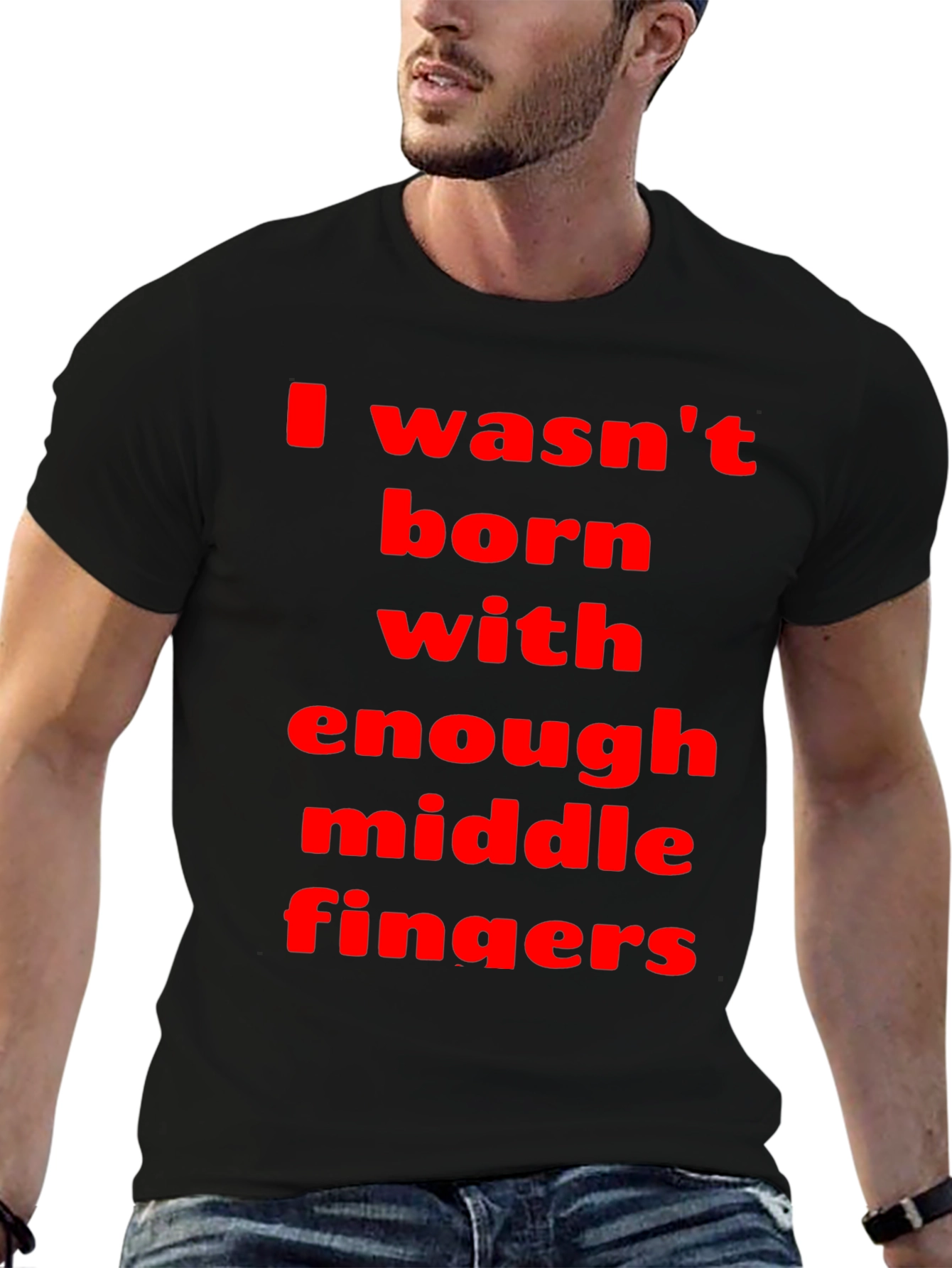 Funny Sarcastic Graphic Tee - Middle Fingers