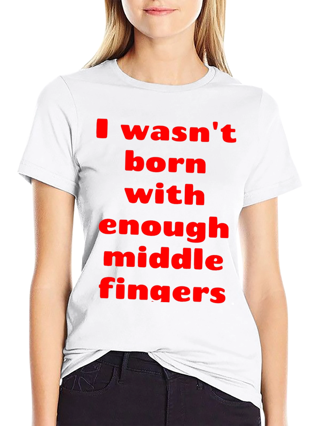 Funny Sarcastic Graphic Tee - Middle Fingers